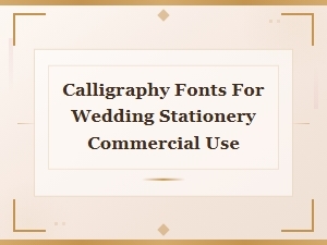 Elegant Calligraphy Fonts for Wedding Station