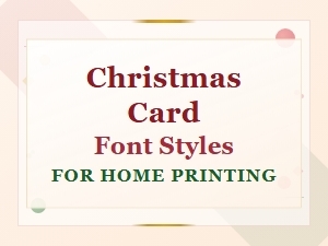 Christmas Card Font Styles for Home Printing | Festive Typography Downloads